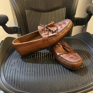 Brown leather loafers with tassels, Size: US 11 #loafers #tasselshoes #formal